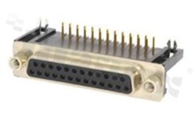 Female D-Sub Connector; 25-contacts; right angle