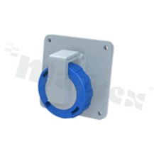 216RAU6W; Panel mounted socket; series Tough&Safe