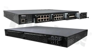 Industrial modular rack mount managed Gigabit Ethernet switch with 4 slots; operating temperature -40+70 deg.C; supply 88...264VAC/100...370VDC; RACK