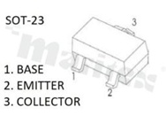 Transistor: NPN; bipolar; 45V; 0.5A; 300mW; -55+150 deg.C; SMD; SOT23