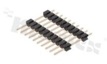 Listwa stykowa do PCB; w rastrze 2.54mm; 1x10 styków; montaż THT; męska; prosta; jednorzędowe; 2-poziomowa; 6.0/12.0/3.0mm