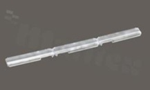 Soczewka do diod LED mid power; kąt rozsyłu: Owalny 92 x 35 stopni FWHM; ilość diod: 3; rozmiar: 286x20mm; wysokość: 7mm; rodzaj materiału: PMMA; sposób mocowania: klej; klipsy