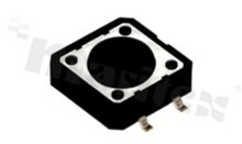 Przełącznik Tact Switch; SMD; wymiary korpusu 12.0x12.0; h=4.3mm; pionowy; o sile nacisku 180gf; przycisk okrągły