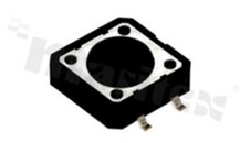 Przełącznik Tact Switch; SMD; wymiary korpusu 12.0x12.0; h=4.3mm; pionowy; o sile nacisku 180gf; przycisk okrągły