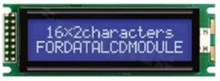 Wyświetlacz LCM; LCD znakowy; 16x2 znaków; STN niebieski negatyw; z podświetleniem LED białym; kąt patrzenia 6:00; dodatklowa czcionka English-Japanese;