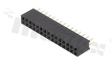 Pin Header; pitch 2.54mm; 2x15 pins; assembly: THT; female; straight; double row