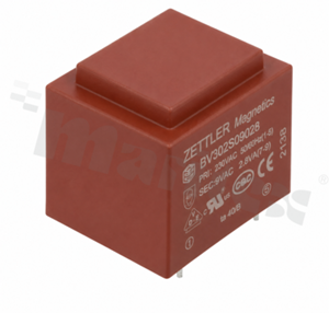 Transformator: zalewany; 2.8VA; 230VAC; 9V; PCB; 32.8x27.8x29.8mm