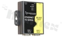 Przemysłowy serwer portów szeregowych; konwerter 2 x RS-232 do Ethernet; temp. pracy: 0+55 st.C; zasilanie 5...30VDC; montaż na ścianie (opcjonalnie na szynie DIN)