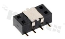 Listwa stykowa do PCB; w rastrze 2.54mm; 2x4 styków; montaż: SMD; żeńska; prosta; dwurzędowa