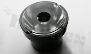 Soczewka do diod LED high power; kąt rozsyłu: 3 do 10 stopni FWHM; ilość diod: 1; rozmiar: okrąg 38mm; wysokość: 27.1mm; rodzaj materiału: PMMA; PC; sposób mocowania: klej; taśma; kołek; śruby