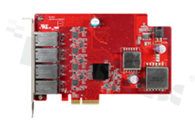 Karta rozszerzeń PCIe -> 4 porty PoE/PoE+; temp. pracy: 0+70 st.C