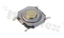 Przełącznik Tact Switch; SMD; wymiary korpusu 5.2x5.2; h=1.5mm; pyłoszczelny; o sile nacisku 160gf; przycisk okrągły