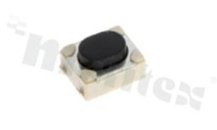 Przełącznik Tact Switch; SMD; wymiary korpusu 4.2x3.4; h=2.5mm; pionowy; o sile nacisku 400gf; przycisk owalny