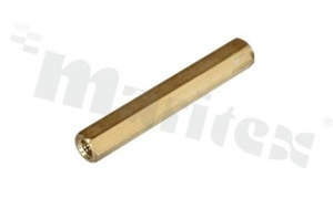 Tulejka dystansowa; mosiężna; sześciokątna; 310/5; gwint wew-wew; M3; 30mm