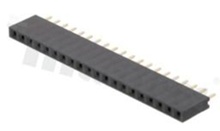 Pin Header; pitch 2.54mm; 1x20 pins; assembly: THT; female; straight; single row