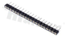 SIP Socket; in pitch 2.54mm; 1x20-pins; precise