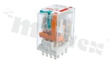 Przekaźnik elektromagnetyczny; prąd znamionowy 6A; napięcie cewki 220VAC; cztery styki przełączne (4P); 6A/24VDC; 7A/230VAC; 6A/250VAC