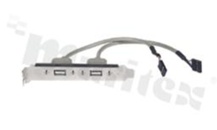 USB2.0 (DP2.54) 2 x USB 2.0Cable w/ bracket P=2.54 mm L=190 mm
