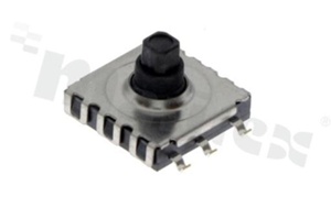 Multi directional tact switch; joystick; SMD; dimensions 10.4x10.5; h=7.0mm; vertical; operating force 260gf