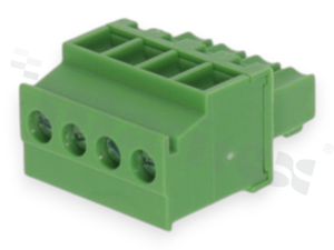 Listwa zaciskowa rozłączalna; w rastrze 3.81mm; 4-torowa żeńska; na przewód 1.5mm2 (28-16AWG); kierunek wtykania prostopadły do osi przewodów; styki z fosforobrązu; mosiężna klatka przewodu; UL 300V/10A