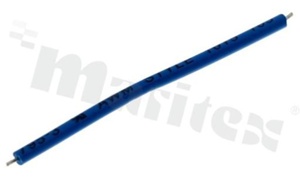 Single core cable; insulated; blue; total length 55mm; stripped / tinned 2mm both ends; AWG24