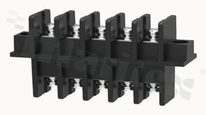 Transfer barrier terminal blocks;28-10AWG,pitch:13.00mm;black; 300V/30A