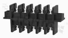 Listwa barierowa do PCB; raster 13,00 mm; 5 rzędowa; czarna; 300V/30A