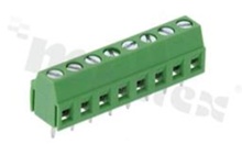 Listwa zaciskowa do PCB; w rastrze 3.81mm; 8-torowa; pionowa; na przewód 1.0mm2 (AWG 16-28); z ruchomą osłoną przewodu; ze śrubą na wkrętak płaski; klatka mosiężna; zielona; UL 300V/10A, 130V/10.5A