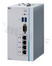 Bezwentylatorowy komputer przemysłowy;CE; FCC; IP40; IntelCeleron N3350; RAM 4 GB; HDD 500 GB; 2xCOM;CANBus; 2x USB; 4x LAN PoE; VGA; 1x DIO; SATA; mSATA; 2x mPCIe; SIM slot; 2x antena; zasilanie 12-24 V; Moduł LTE/GPS SIM7100E