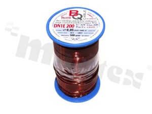 Insulated winding wire; with one layer of enamel insulation; diameter 0.85mm; SWG 21; -65+200 deg.C; 94m; 500g.