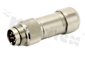 Male Plug; 8 pins; straight; for wire 4-6mm; solder; IP68