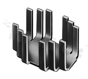 Heatsink; moulded TO-3; 41.3x33x12.7mm; black; anodized aluminium Al 99.5; RoHS.