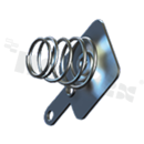 Uchwyt pod baterię; styk sprężynowy; AA, CR2, A, 17500, 18350, 18650; przykręcany