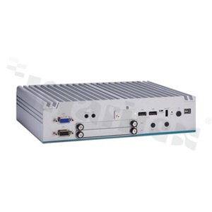 Bezwentylatorowy przemysłowy komputer wbudowany; procesor IntelCore 8 gen i7/i5/i3; RAM do 64GB; 2x HDMI; 1x VGA; 3x LAN; 1x mSATA; 6x USB; 4xCOM; 4x SMA; temperatura pracy od -40+70C; zasilanie 9-36V DC