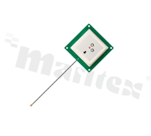 Antenna; active; patch; GNSS; 1217-1606MHz; 17dB; VSWR<1.75; RHCP; directional; RF1.13; 0.1m; IPEX; screw; 50x50x14.2mm