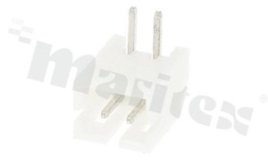 Header for PCB; pitch 2.00mm; 2-contacts; THT; male; side entry; 100V/2A