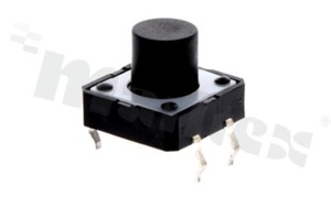 Tact Switch; THT; dimensions: 12.0x12.0; h=8.5mm; vertical; operating force 260gf; button: round