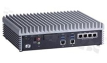 Bezwentylatorowy komputer wbudowany; procesor Intel i7/i5/i3/Celeron; 2 x RS-232/422/485; 2 x RS-232; 6 x USB 3.0; 2 x USB 2.0; 2 x 10/100/1000Mbps Ethernet; 4 x 10/100/1000Mbps PoE; 1 x DVI-I; 1 x HDMI; 1 x DisplayPort; 8 wej/wyjCyfrowych
