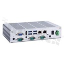 Bezwentylatorowy przemysłowy komputer wbudowany; procesor IntelCeleron Atom x5-E3940 1.8 GHz; VGA; HDMI; 3xCOM; 2 x LAN; SATA; mSATA; 6x USB; 2x mPCIe; 1x SIM slot; audio; temperatura pracy od -40+60C; zasilanie 9-36VDC