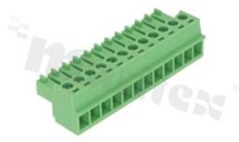 Listwa zaciskowa rozłączalna; w rastrze 3.81mm; 12-torowa; żeńska; na przewód 1.50mm2(28-16AWG); kierunek wtykania równoległy do osi przewodu; styki z fosforobrązu; mosiężna klatka przewodu; UL 300V/10A