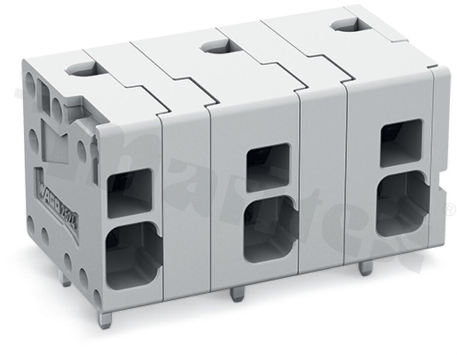 Listwa zaciskowa do PCB; przewód-płytka; na przewód 0.2 - 6.0 mm2 (24-10AWG); raster 11.5 mm; 4-torowa.; Push-in; szary; 600V/26A