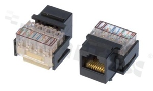 Gniazdo RJ10; 2-stykowe; montaż: na przewód; proste; gabaryt 6; grubość pokrycia 6u" Au
