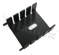 Heatsink; moulded TO-220; 30x25.4x12.7mm; black; anodized aluminium AL5052; RoHS.