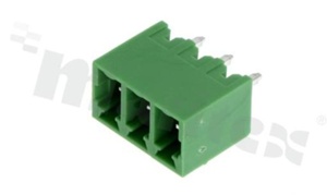 Listwa zaciskowa rozłączalna; w rastrze 3.81mm; 3-torowa; męska; pionowa; zabudowana; UL 300V/8A; TUV:250V/7A