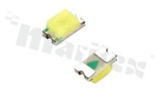 Dioda LED sygnalizacyjna; SMD; obudowa 0603; zielony (green-yellow); 568-578nm; 50-70mcd/20mA; 1.8-2.4V; water clear; 130 stopni; 1.6x0.8x0.68mm