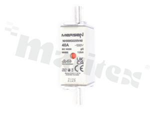 Bezpiecznik NH000, gG, 500VAC/250VDC, 40A, podwójny wskaźnik