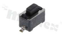 Przełącznik Tact Switch; SMD; wymiary korpusu 3.0x6.0; h=5.0mm; pionowy; o sile nacisku 160gf; przycisk prostokątny; nowa wersja TACTD35H50I160
