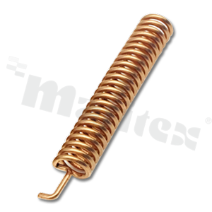 Antenna; spring; ISM; 433MHz; 2.15dBi; VSWR<1.6; linear; welding head; 38.5x5.5mm