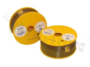 Przewód pojedynczy LGY/H05V-K; z wielodrutową miedzianą żyłą; brązowy/żółty; przekrój 1.00mm2; AWG 17; 500V; -40+105 st.C; 100m.