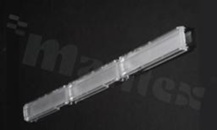 Soczewka do diod LED high power; kąt rozsyłu: Owalny 97 x 117 stopni FWHM; ilość diod: 3; rozmiar: 20x286mm; wysokość: 7mm; rodzaj materiału: PMMA; sposób mocowania: klipsy